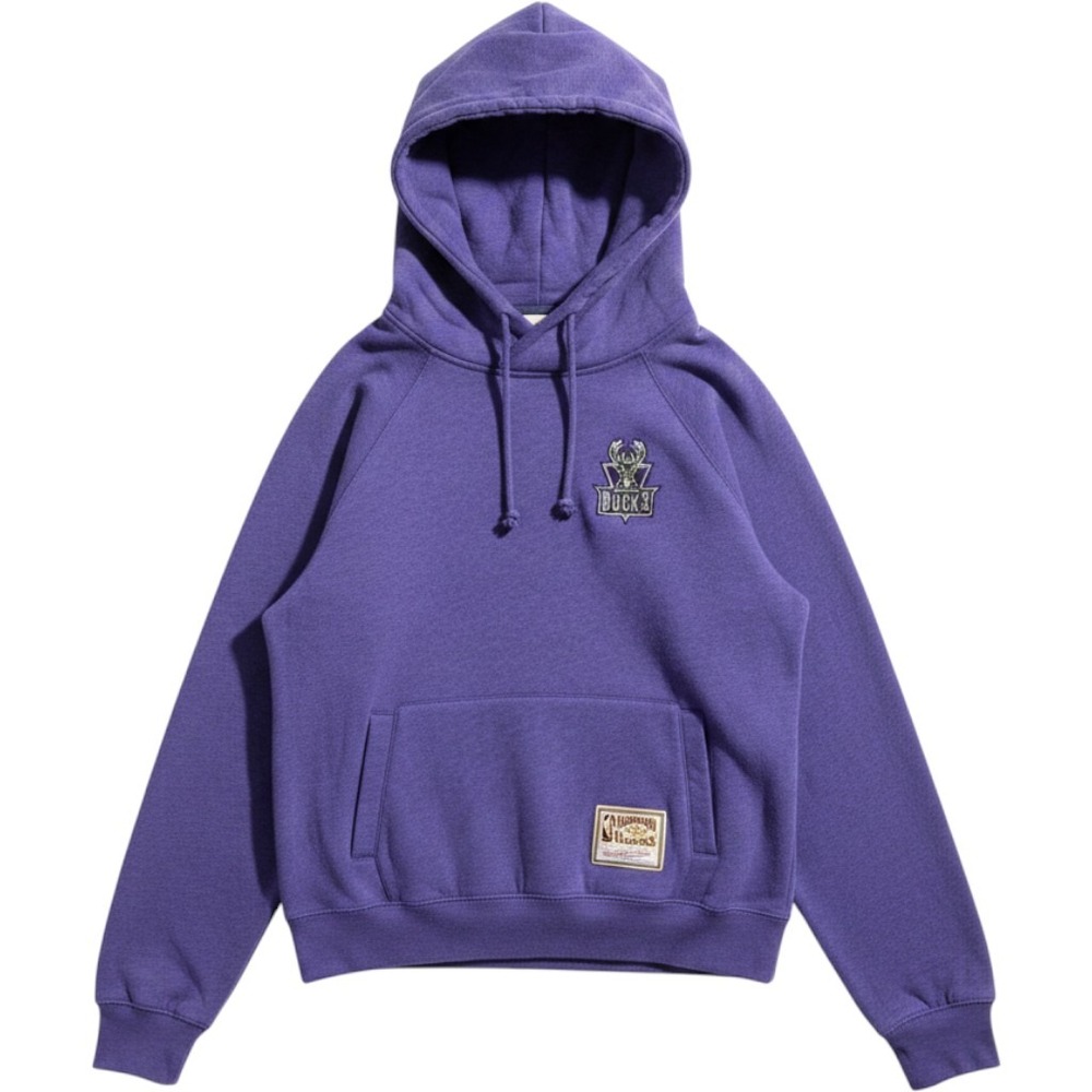 Mitchell & Ness Milwaukee Bucks Hoodie Womens Small Purple Hardwood Classics NBA